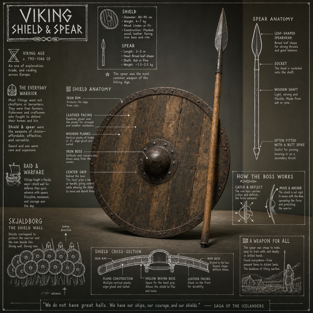 Viking Shield & Spear